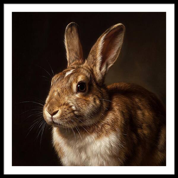 Rabbit Portrait In Realism