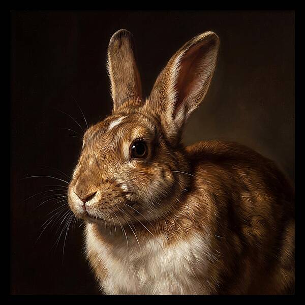 Rabbit Portrait In Realism