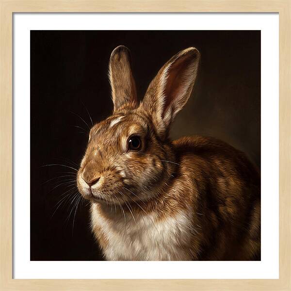 Rabbit Portrait In Realism