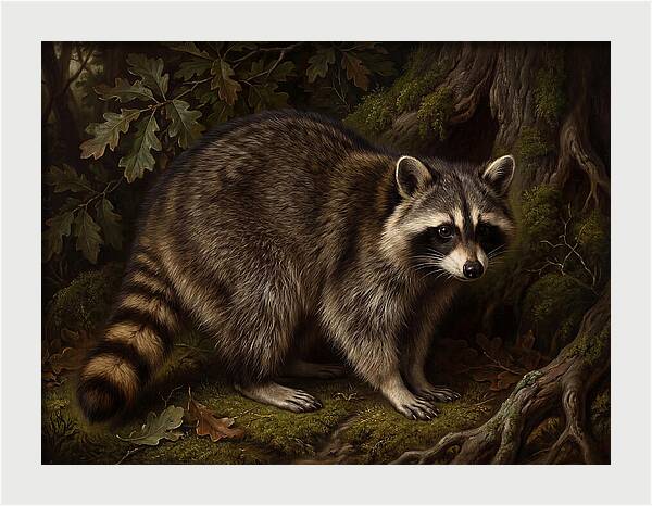 Raccoon Among The Trees