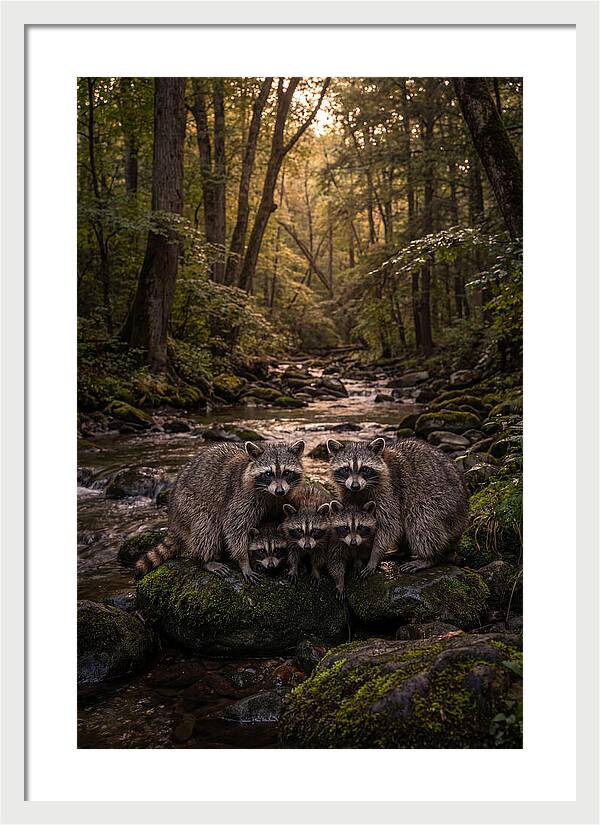 Raccoon Family Gathering