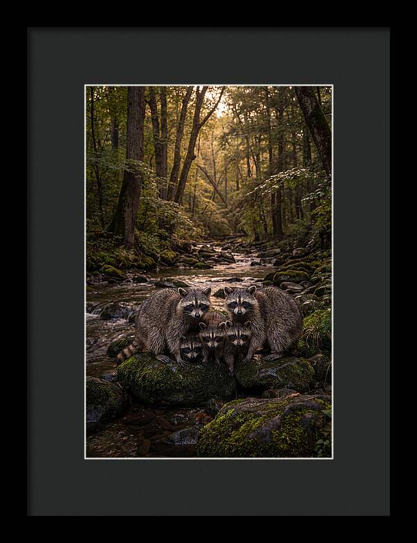 Raccoon Family Gathering