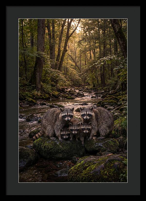 Raccoon Family Gathering