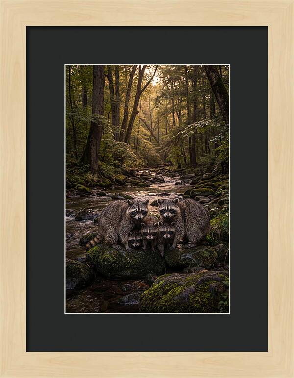 Raccoon Family Gathering