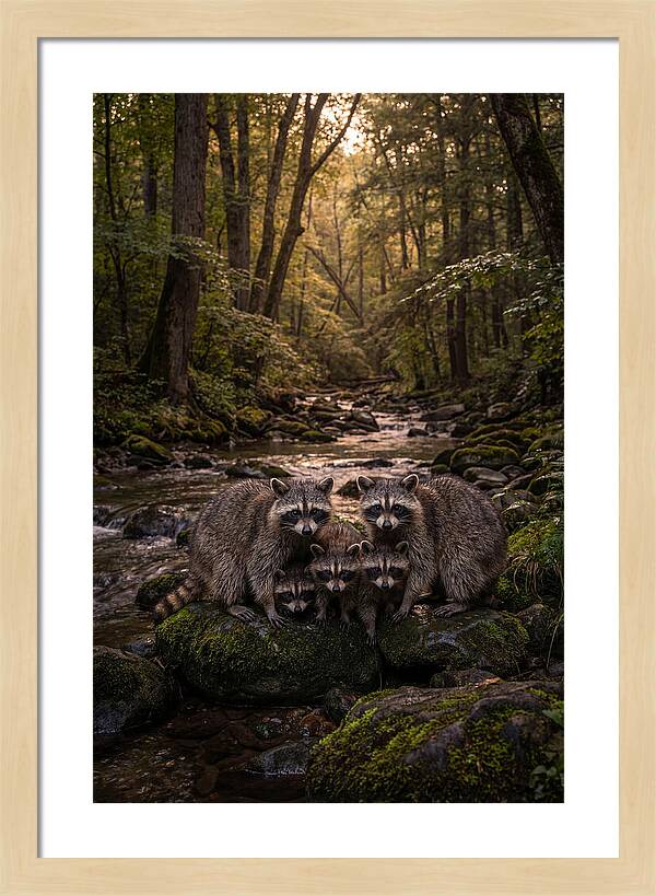 Raccoon Family Gathering