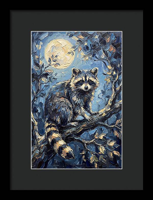 Raccoon In Moonlight