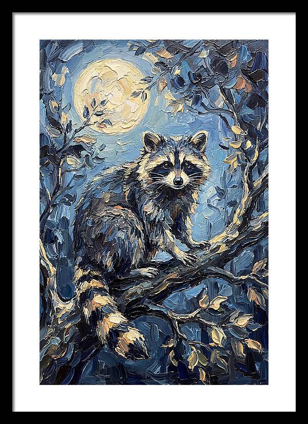 Raccoon In Moonlight