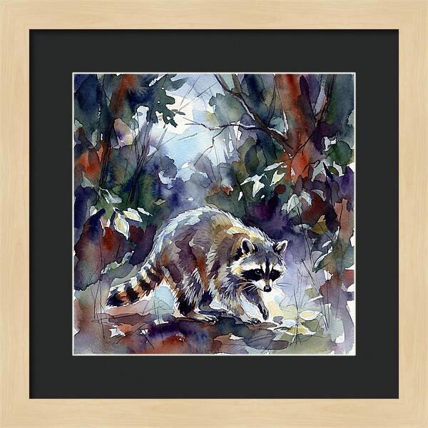 Raccoon In The Woods
