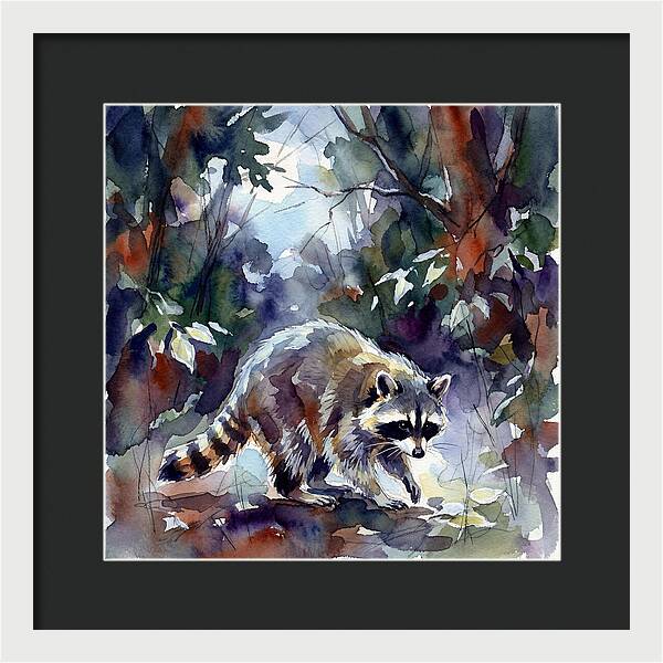 Raccoon In The Woods