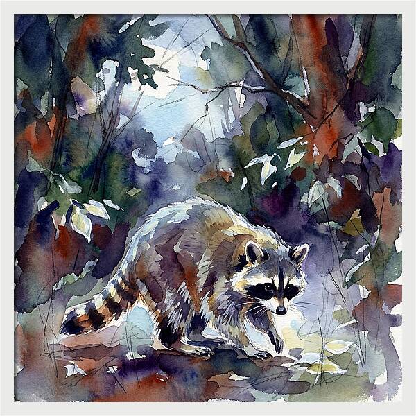 Raccoon In The Woods