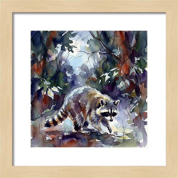 Raccoon In The Woods
