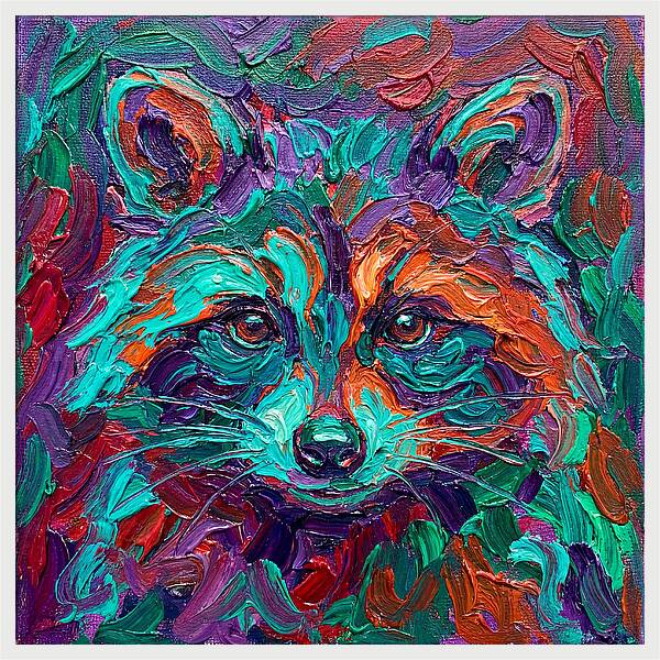 Raccoon In Vibrant Colors