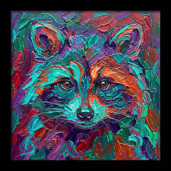 Raccoon In Vibrant Colors