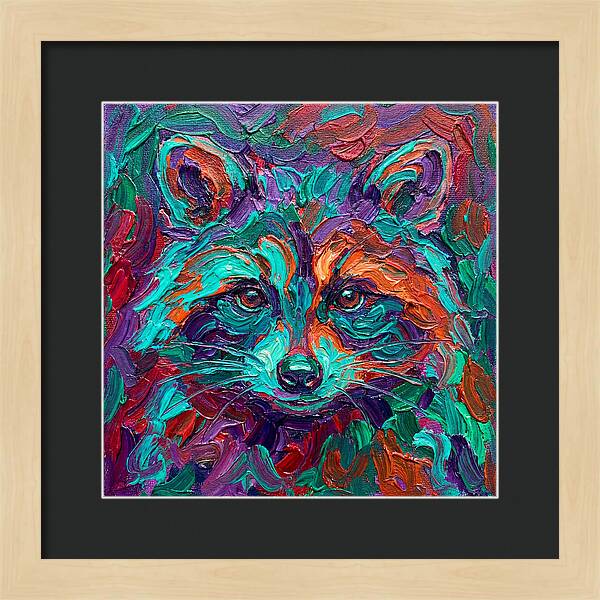 Raccoon In Vibrant Colors