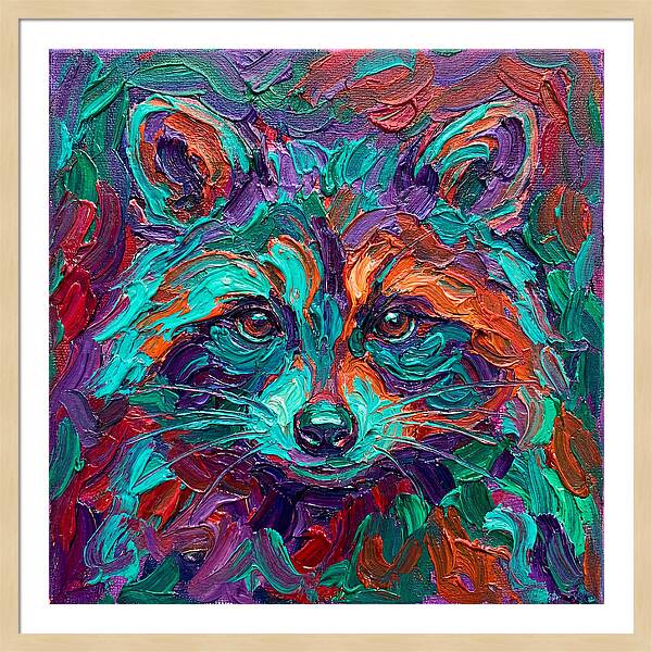Raccoon In Vibrant Colors