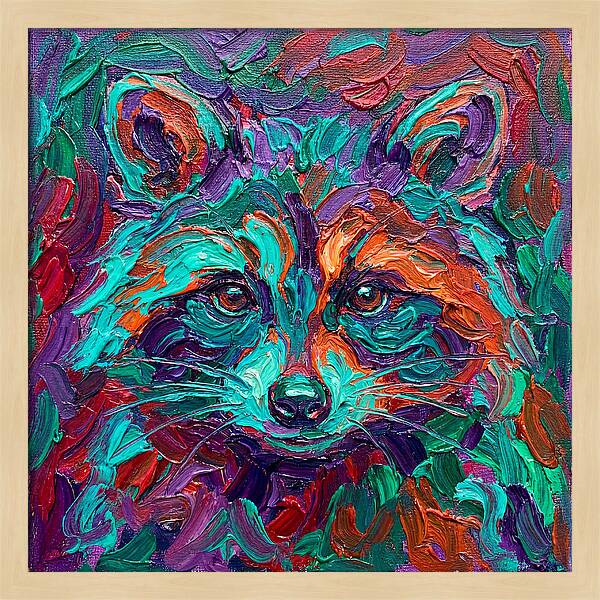 Raccoon In Vibrant Colors