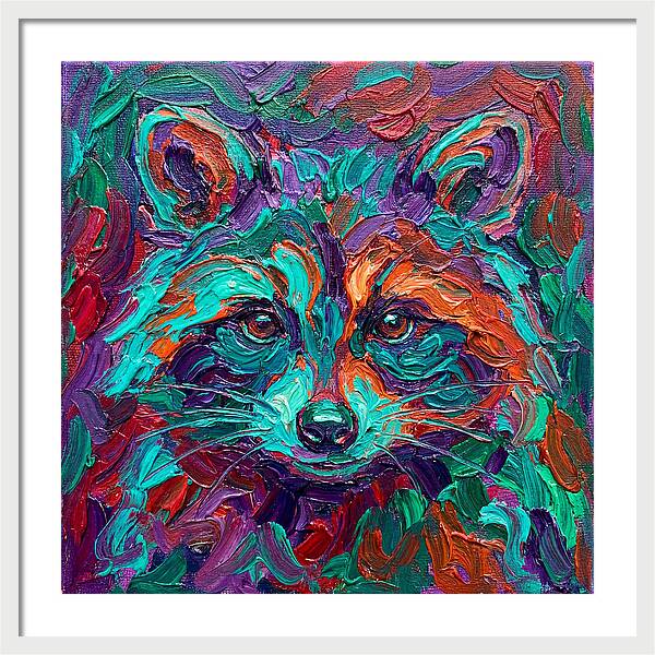Raccoon In Vibrant Colors