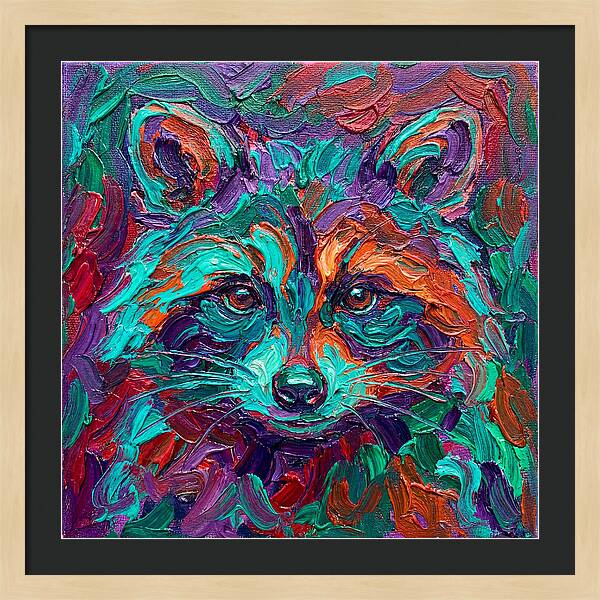 Raccoon In Vibrant Colors