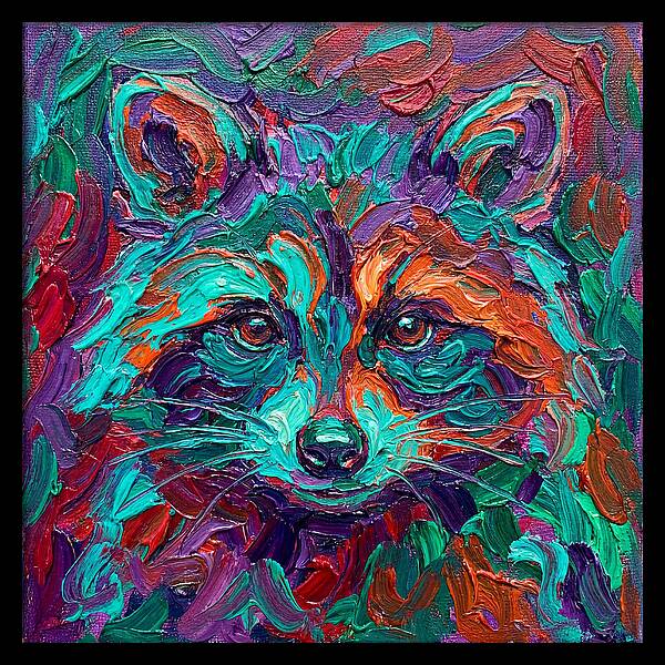 Raccoon In Vibrant Colors