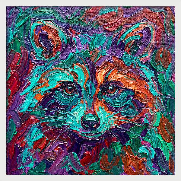 Raccoon In Vibrant Colors