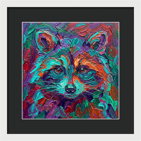 Raccoon In Vibrant Colors