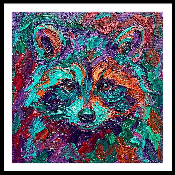 Raccoon In Vibrant Colors