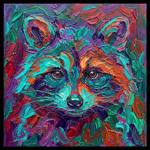 Raccoon In Vibrant Colors