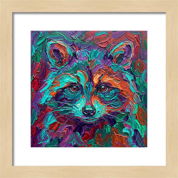 Raccoon In Vibrant Colors