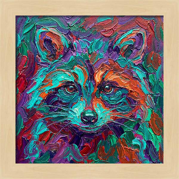 Raccoon In Vibrant Colors