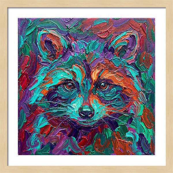 Raccoon In Vibrant Colors