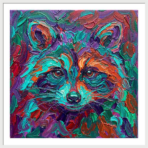 Raccoon In Vibrant Colors