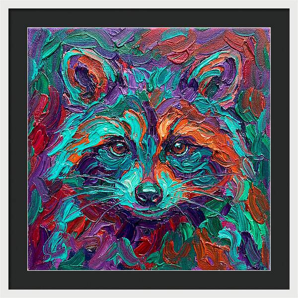 Raccoon In Vibrant Colors