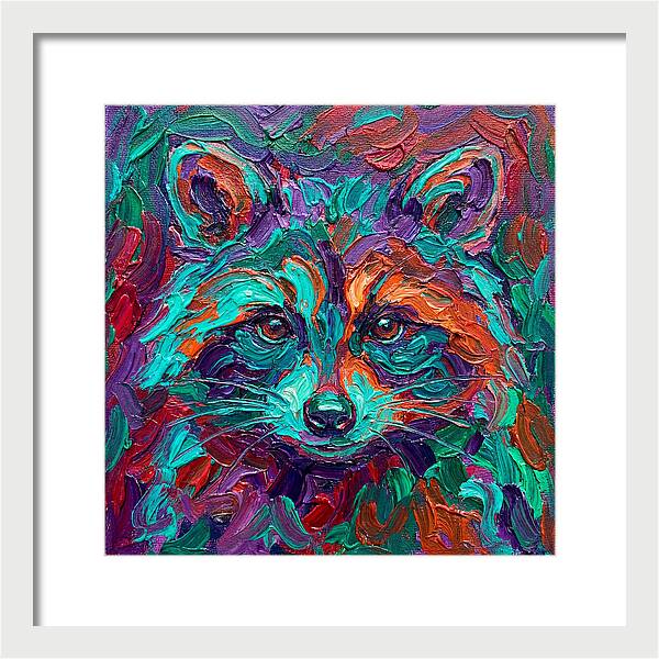 Raccoon In Vibrant Colors