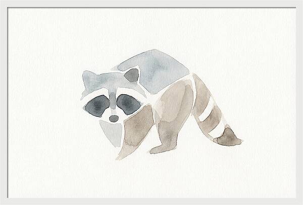 Raccoon In Watercolor Style