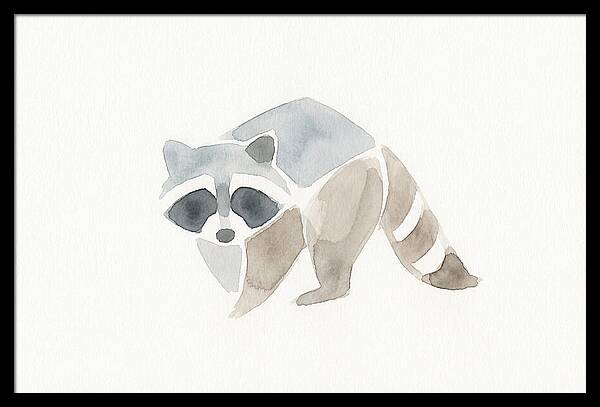 Raccoon In Watercolor Style
