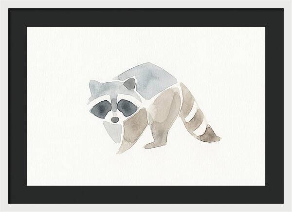 Raccoon In Watercolor Style