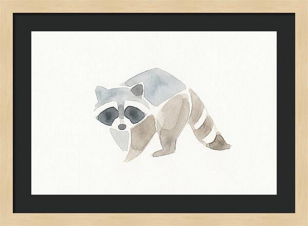Raccoon In Watercolor Style