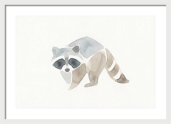 Raccoon In Watercolor Style