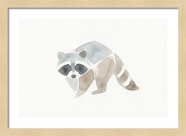 Raccoon In Watercolor Style