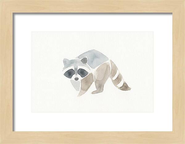 Raccoon In Watercolor Style