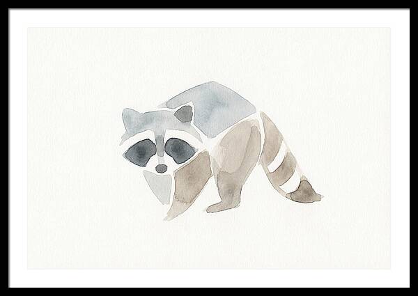 Raccoon In Watercolor Style