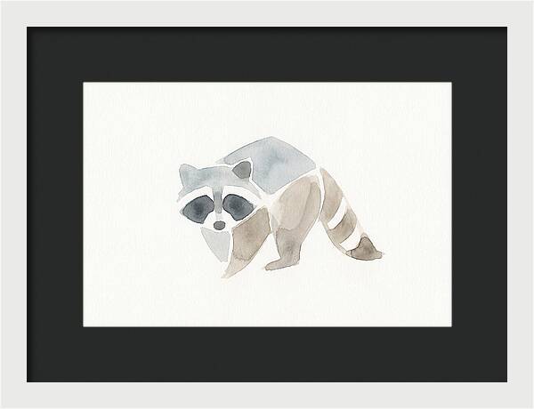 Raccoon In Watercolor Style