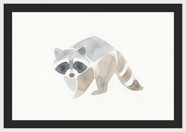 Raccoon In Watercolor Style