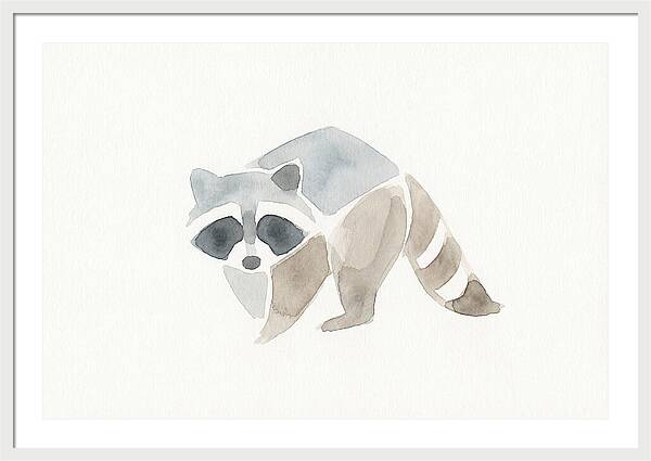 Raccoon In Watercolor Style