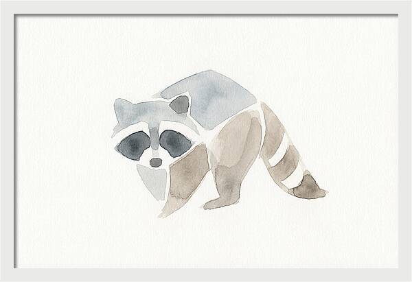 Raccoon In Watercolor Style