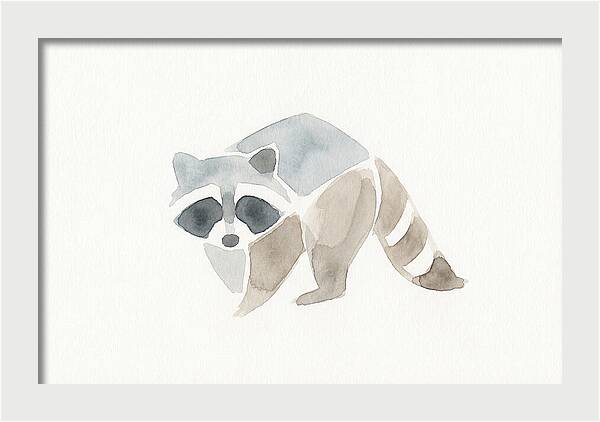 Raccoon In Watercolor Style