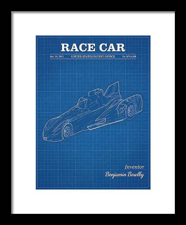 Race Car Blueprint Patent Usd714188s1