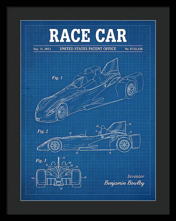 Race Car Blueprint Patent Usd732426s1