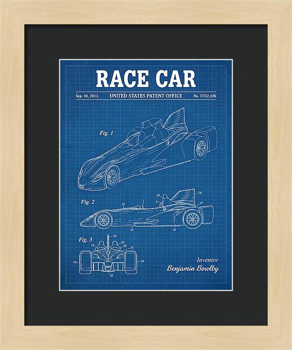 Race Car Blueprint Patent Usd732426s1