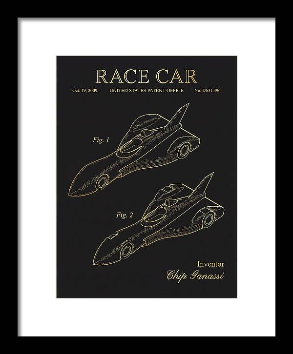 Race Car Gold Patent Usd631396s1